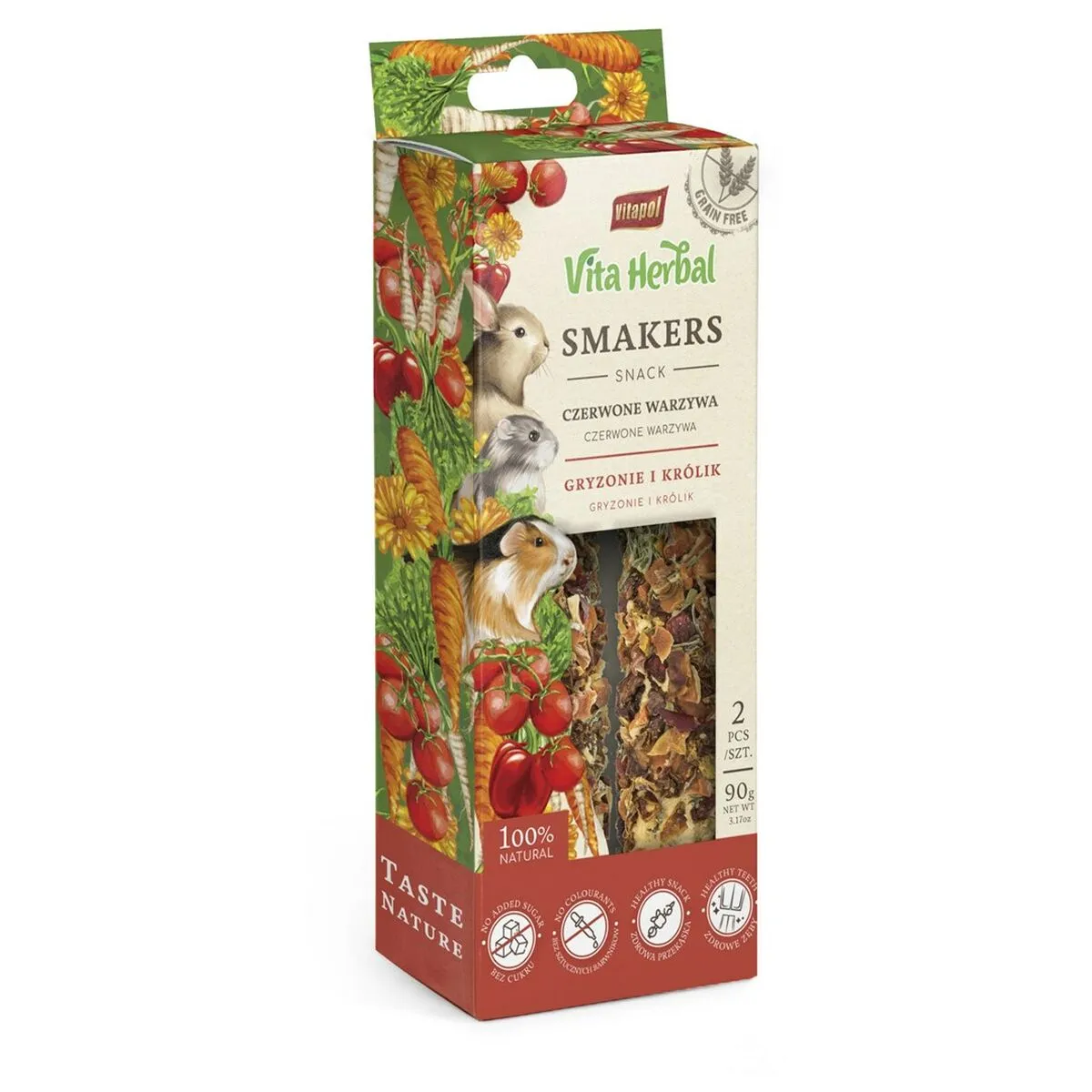 Snacks Vitapol Smakers Roditori Verdure 90 g Carota Pomodoro