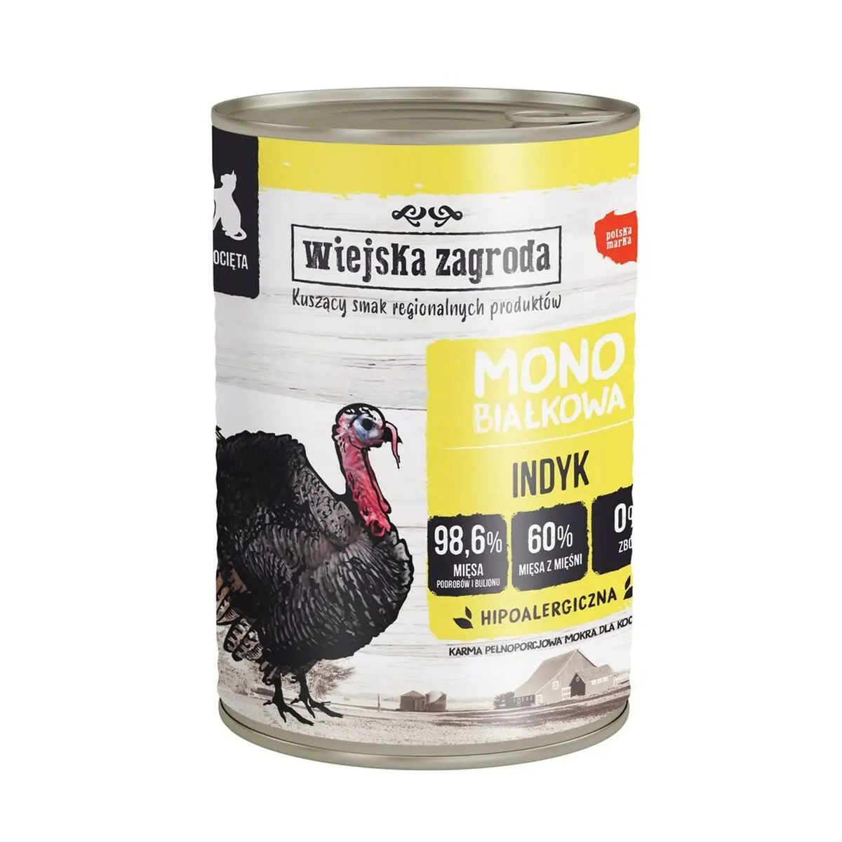 Cibo per gatti WIEJSKA ZAGRODA Monoproteína Pavo 400 g