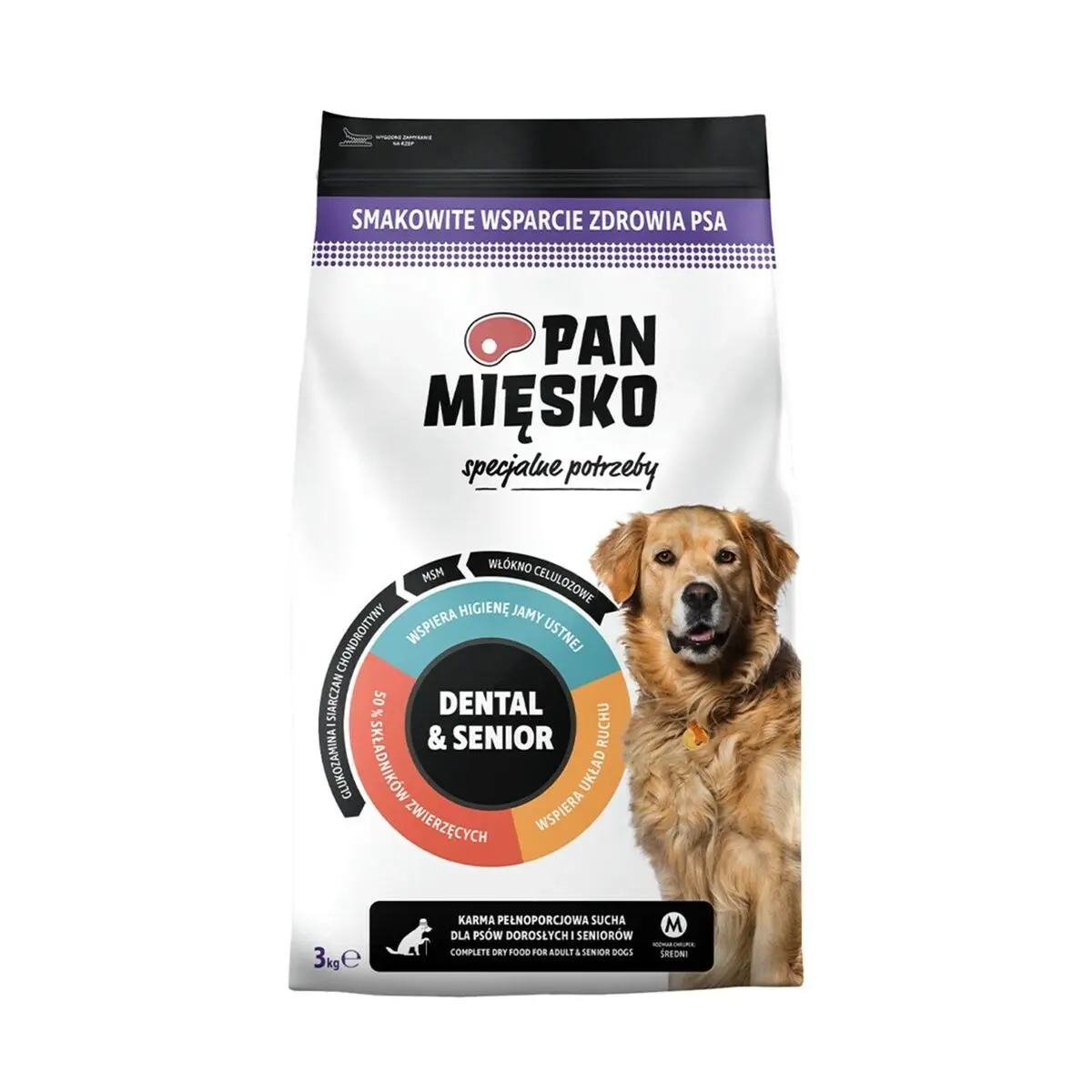 mangime PAN MIĘSKO Special needs Dental & Senior Carne di vitello 3 Kg