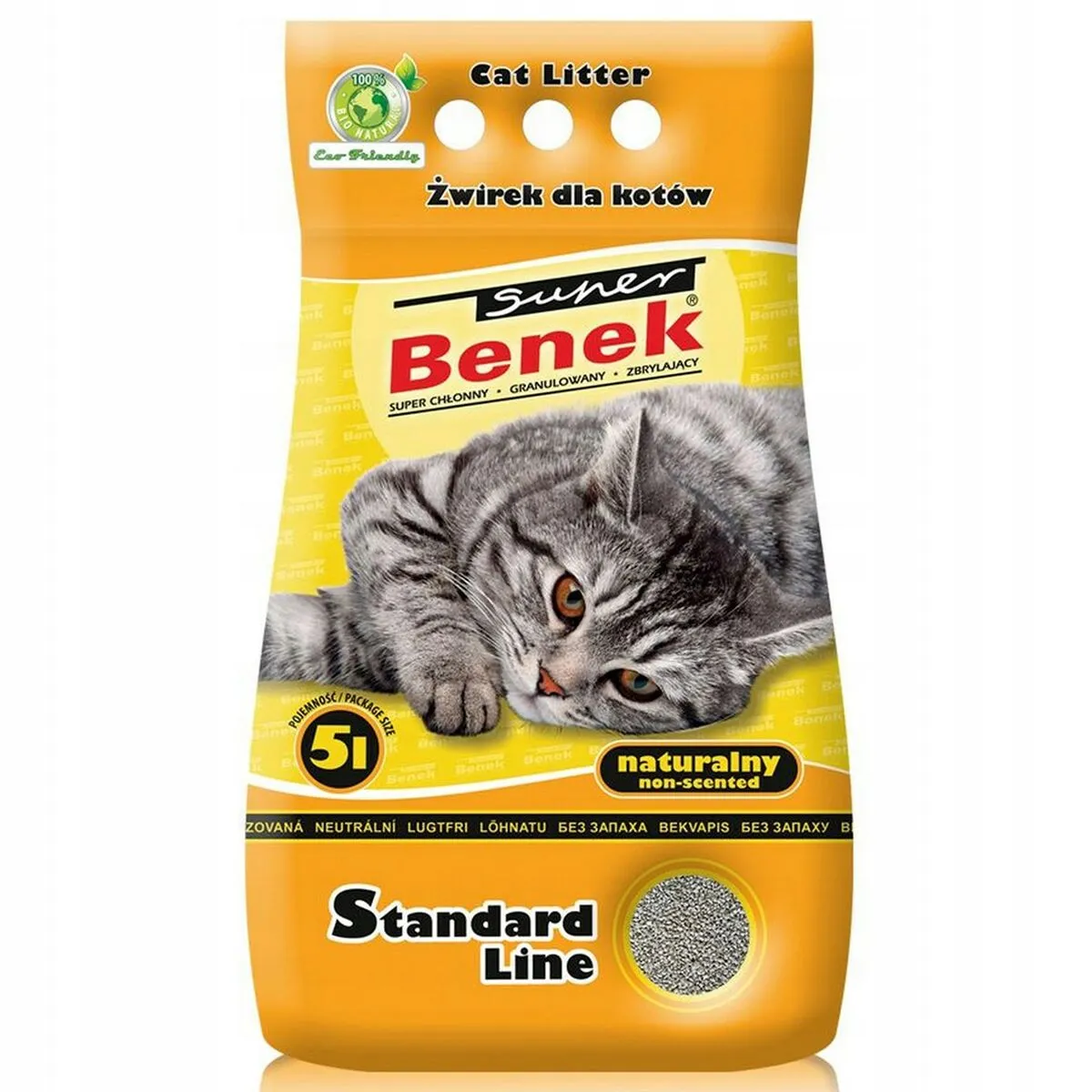 Sabbia per Gatti Super Benek Standard Natural 5 L