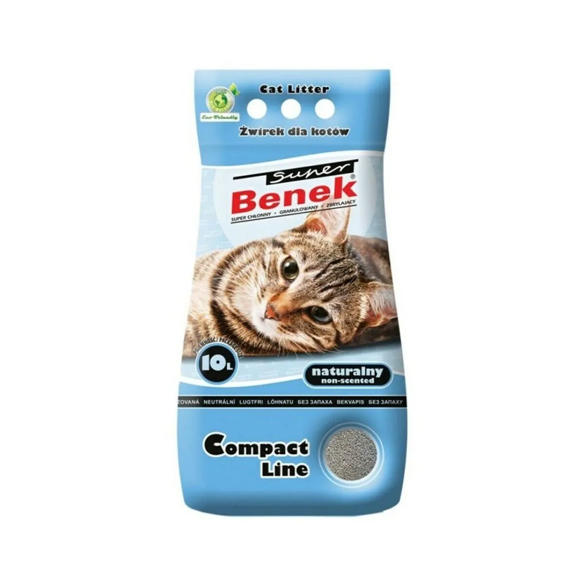 Sabbia per Gatti Super Benek Compact Natural 10 L