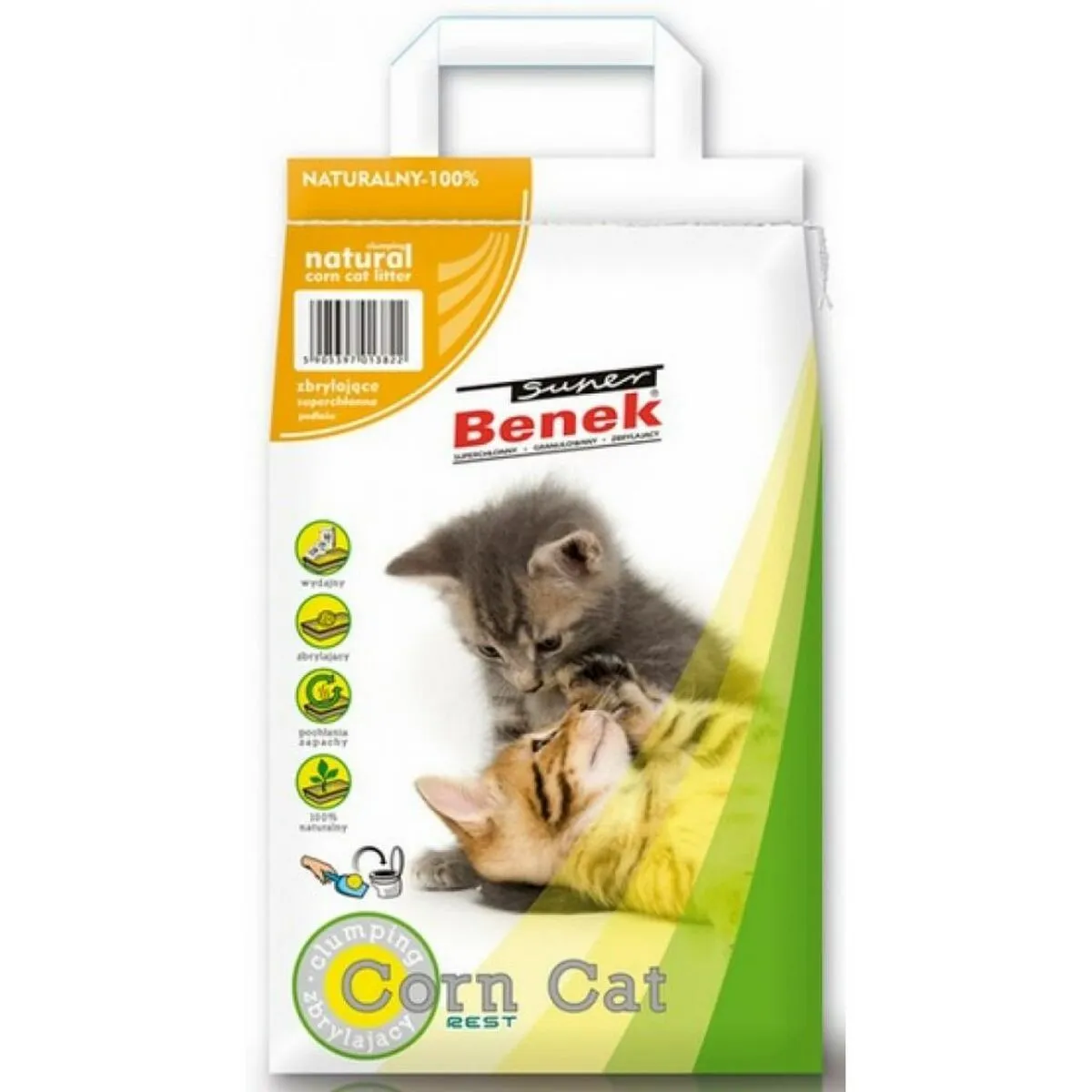 Sabbia per Gatti Super Benek Certech Mais 14 L