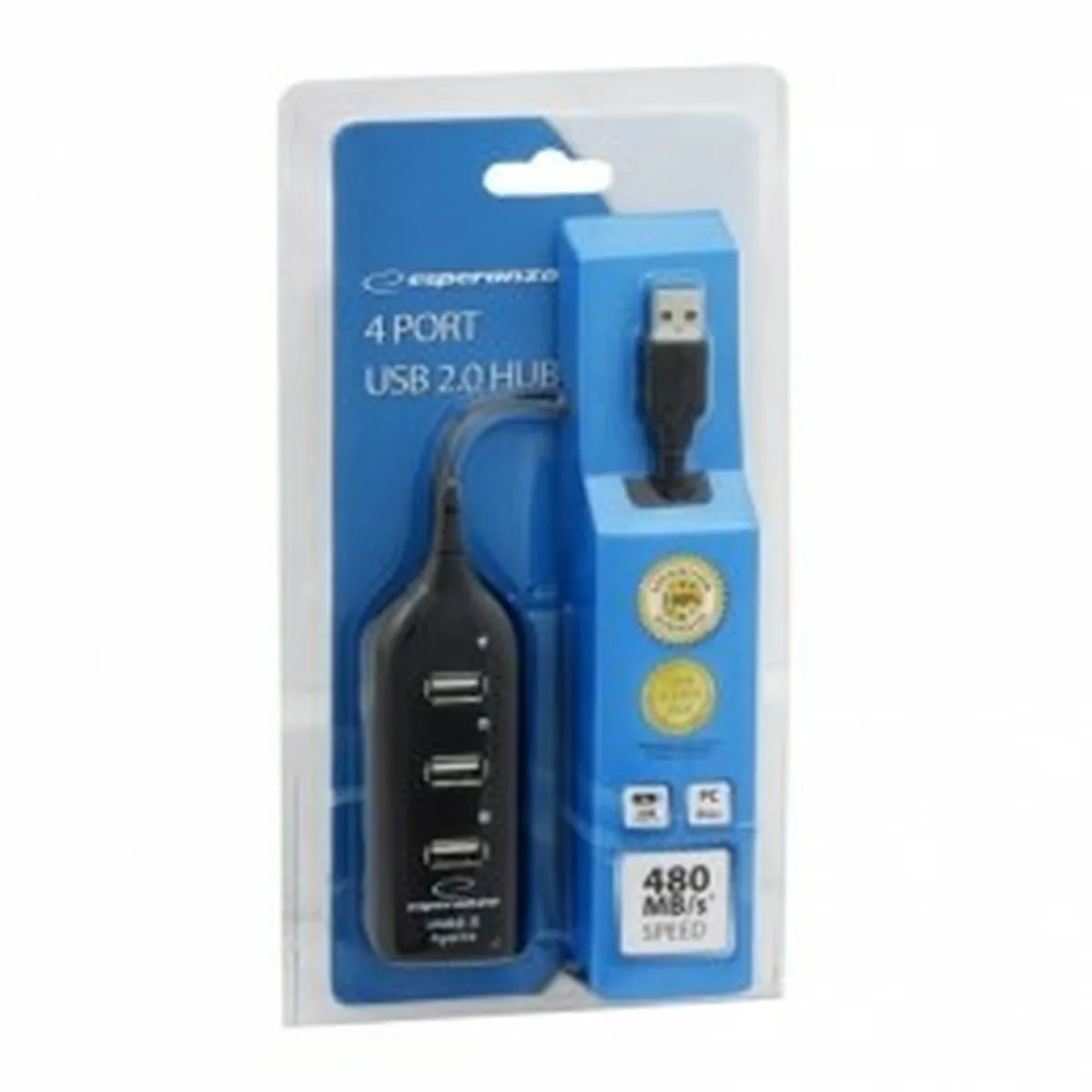 Hub USB Esperanza EA116 Nero