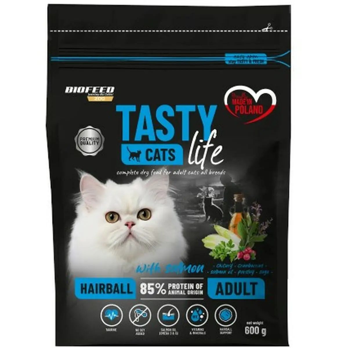 Cibo per gatti Biofeed Tasty Cats Life Salmone