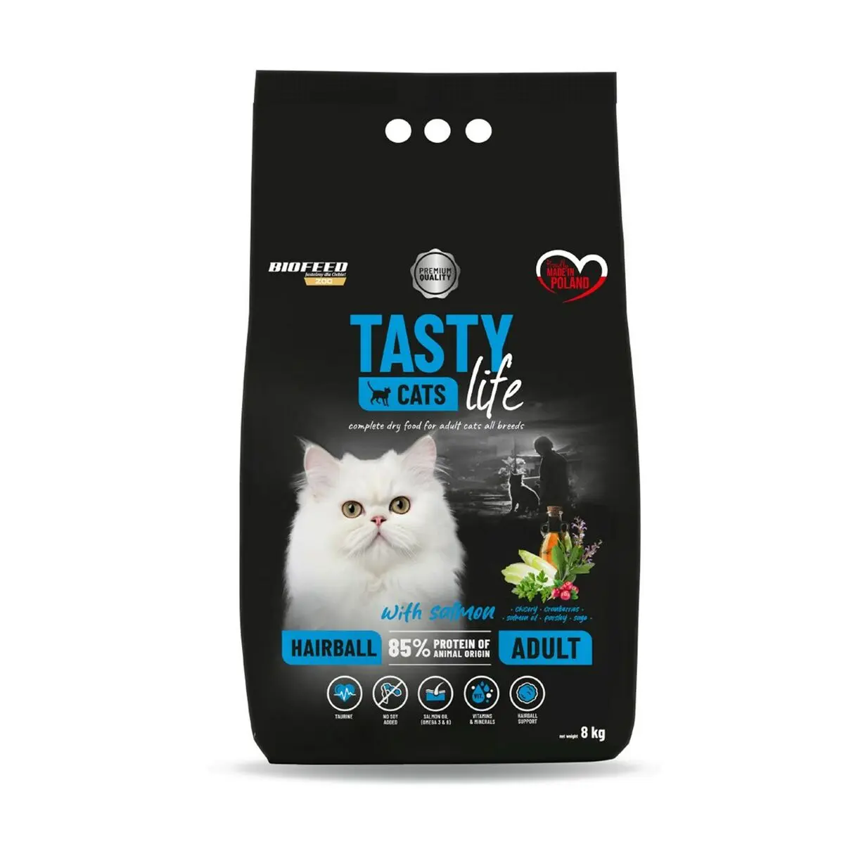 Cibo per gatti Biofeed Tasty Cats Life Salmone 8 kg