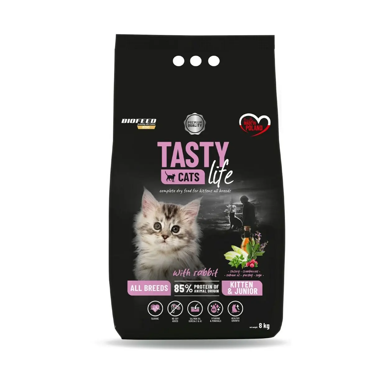 Cibo per gatti Biofeed Tasty Cats Life Coniglio 8 kg