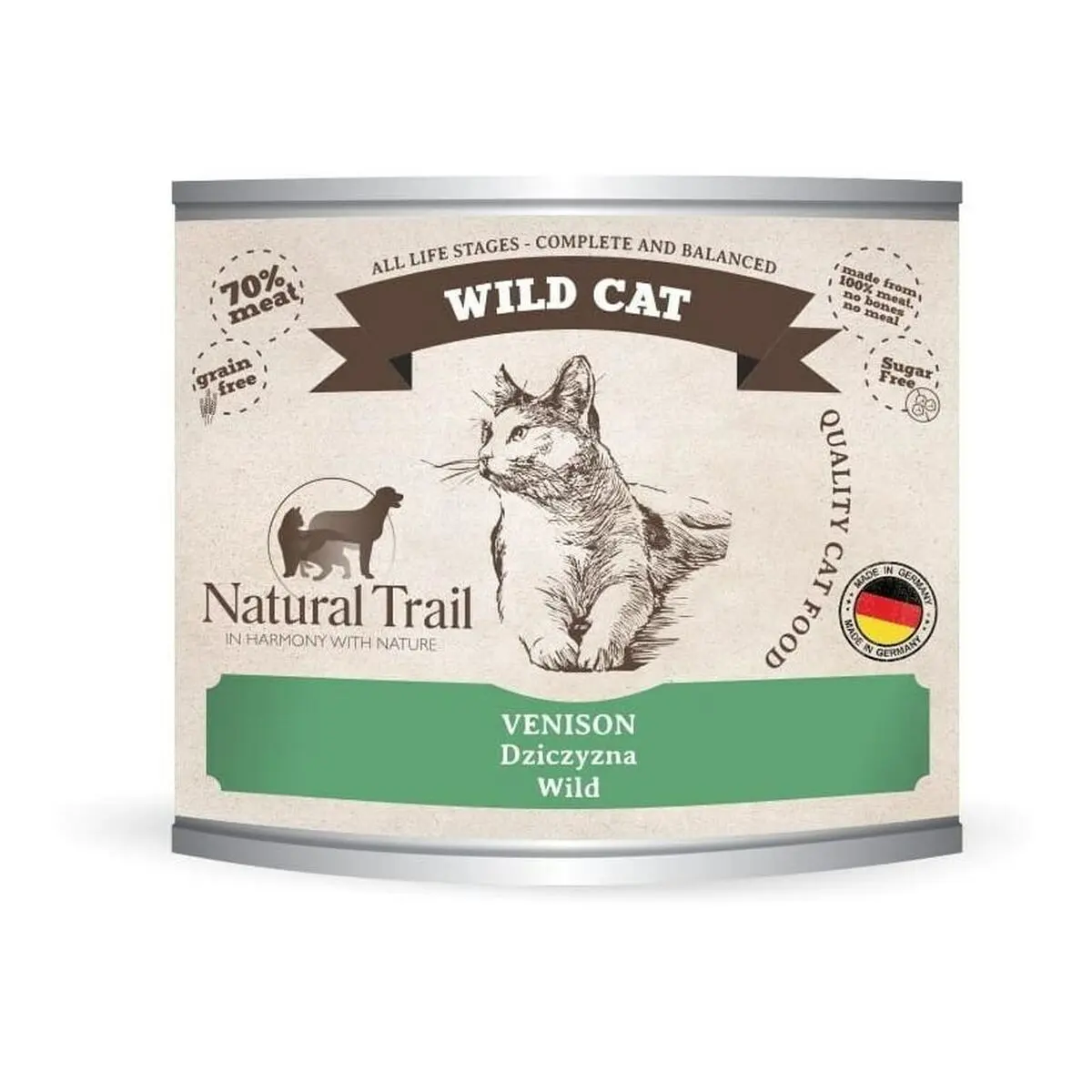 Cibo per gatti NATURAL TRAIL Wild Cat Venison 200 g