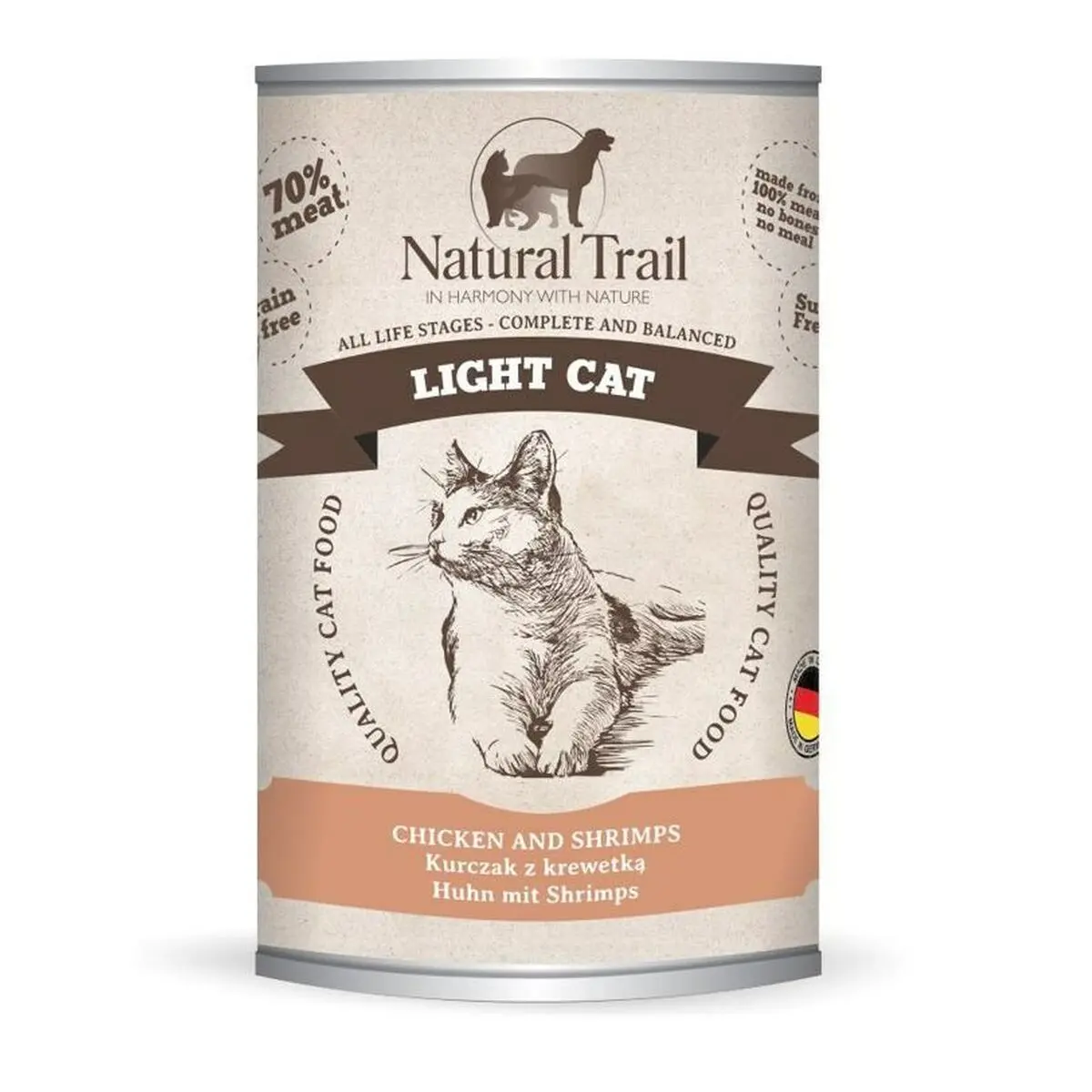 Cibo per gatti NATURAL TRAIL Light Cat Chicken Pollo 400 g