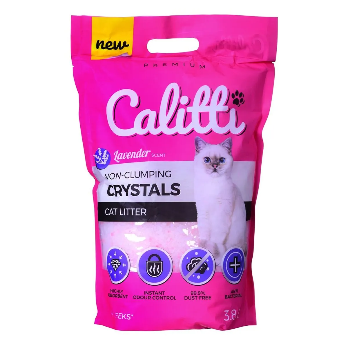 Sabbia per Gatti Calitti Crystal Lavender Lavanda 3,8 L