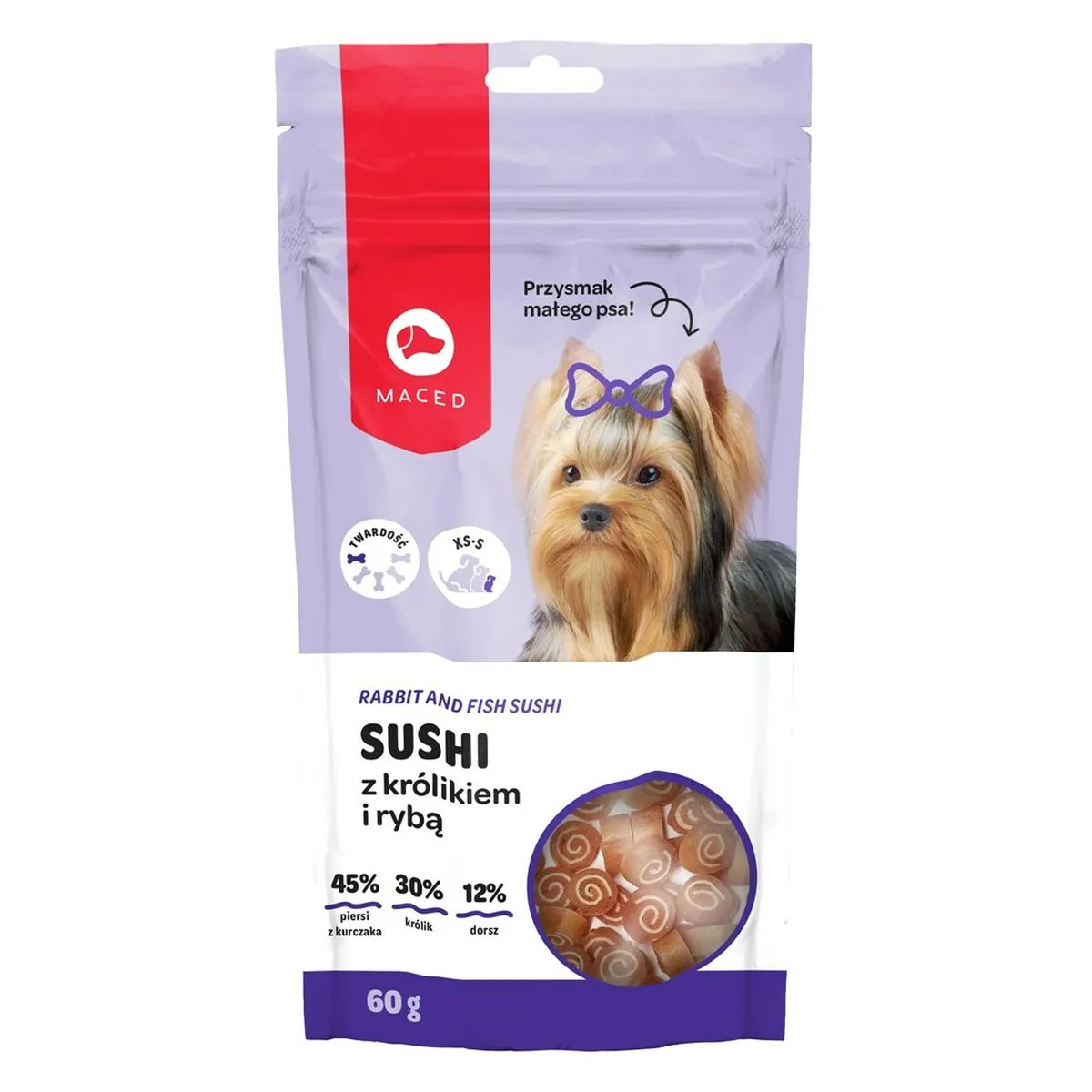 Snack per Cani Maced Pesce Coniglio 60 g