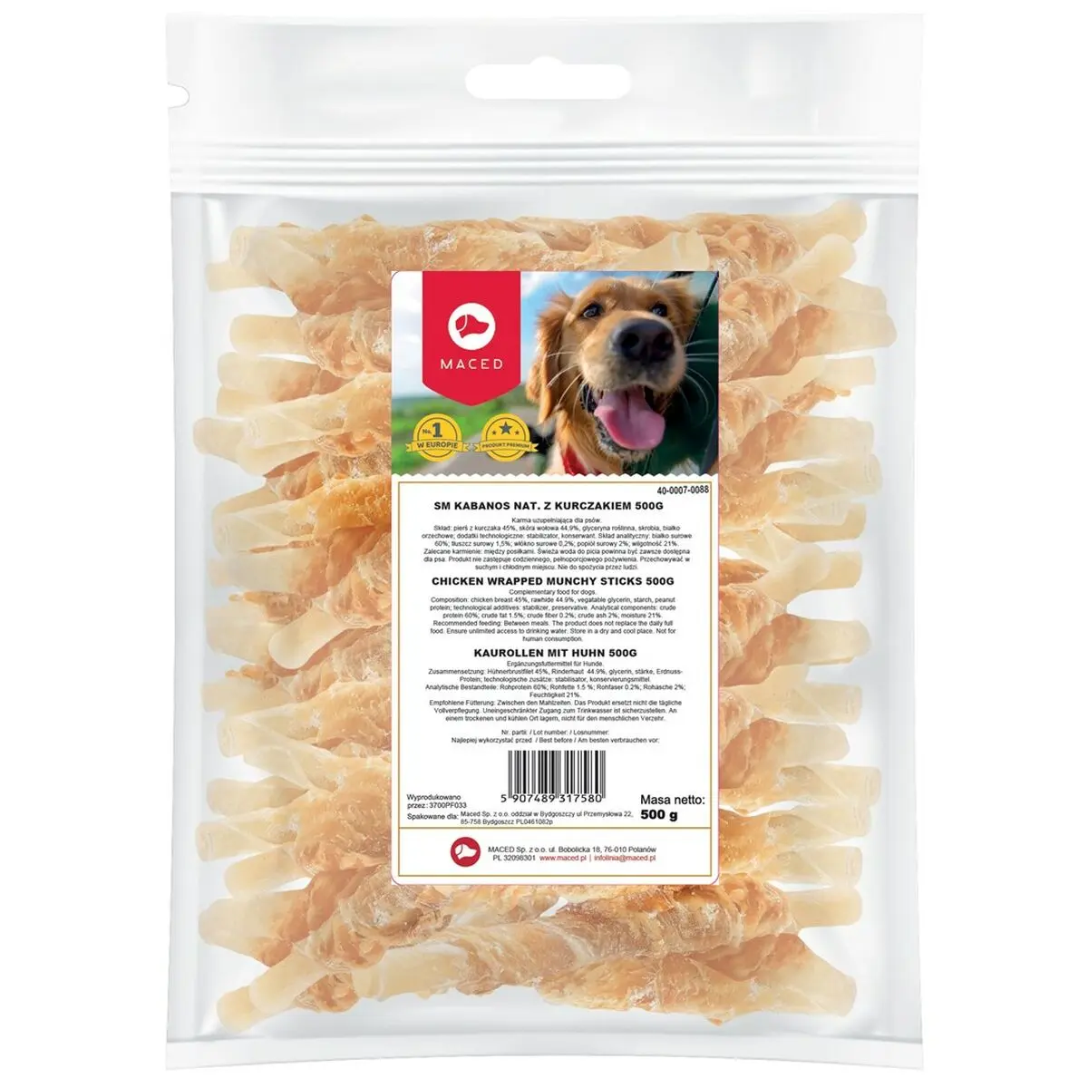 Snack per Cani Maced Pollo 500 g