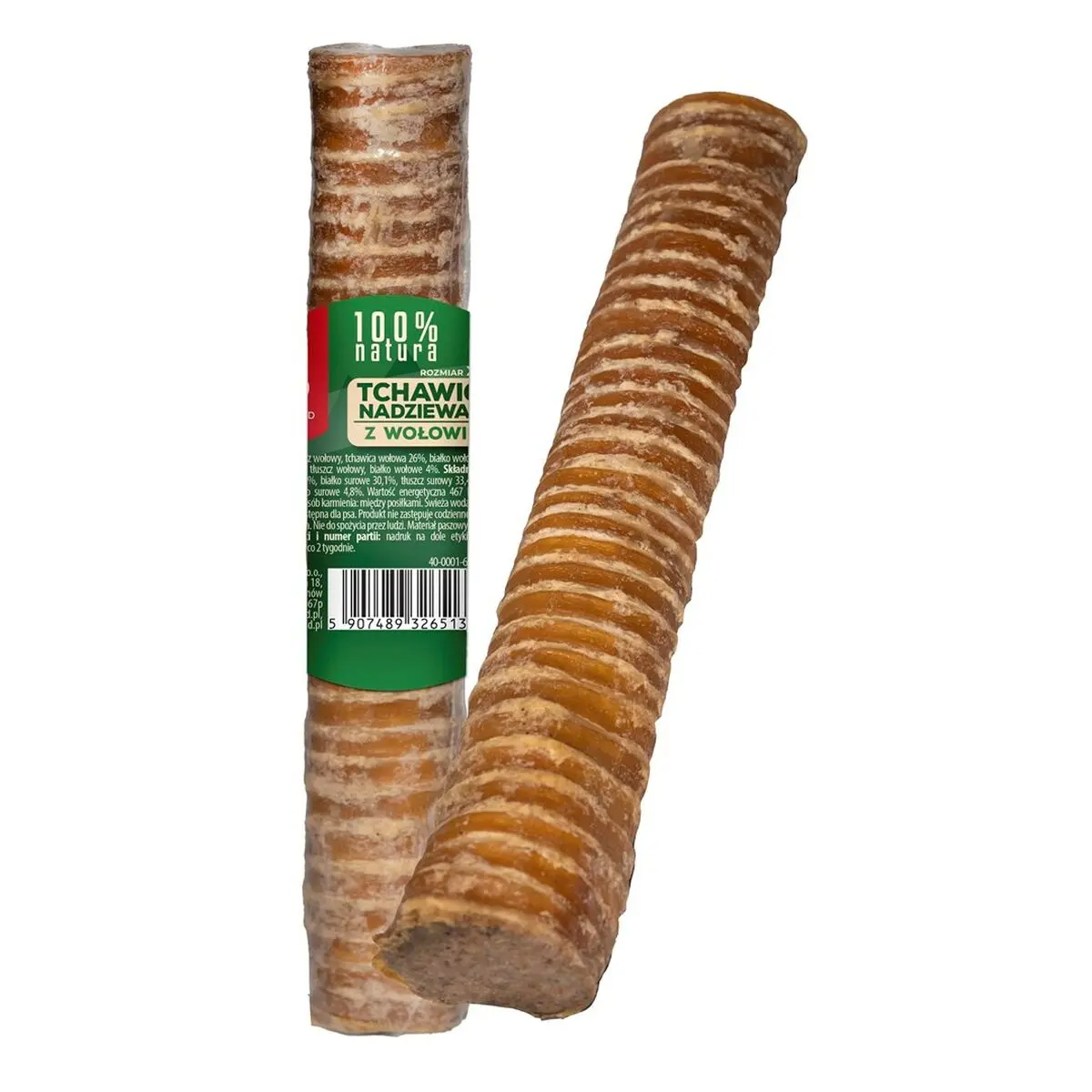 Giocattolo da mordere per cani Maced Trachea stuffed with beef  Carne di manzo e vitello 150 g