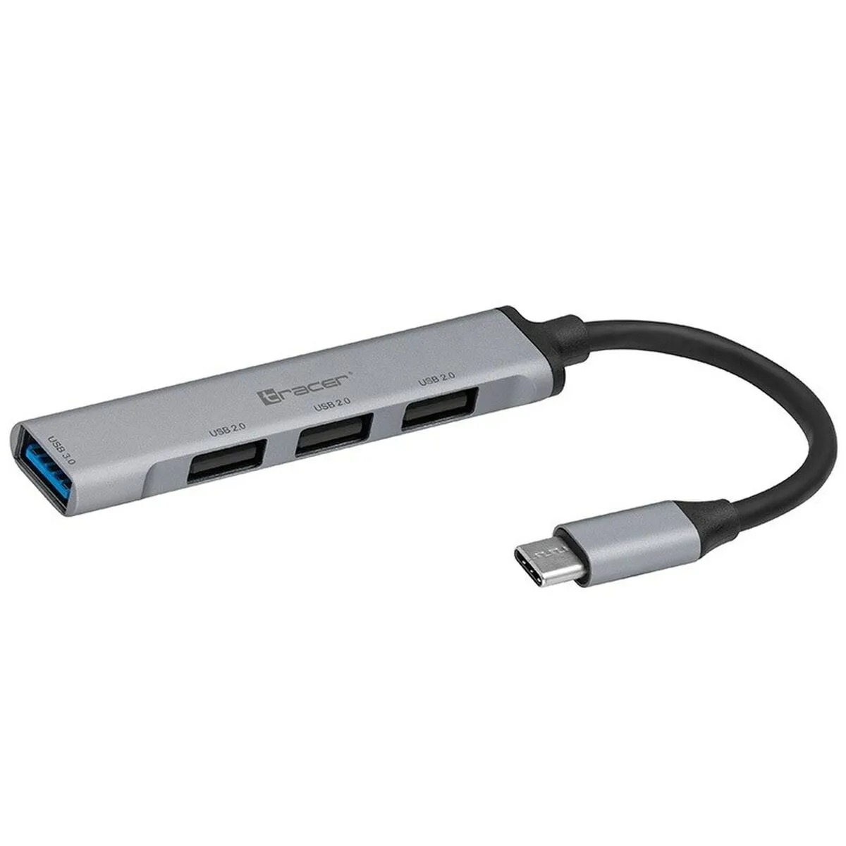 Hub USB-C 4 Porte Tracer H40 Alluminio