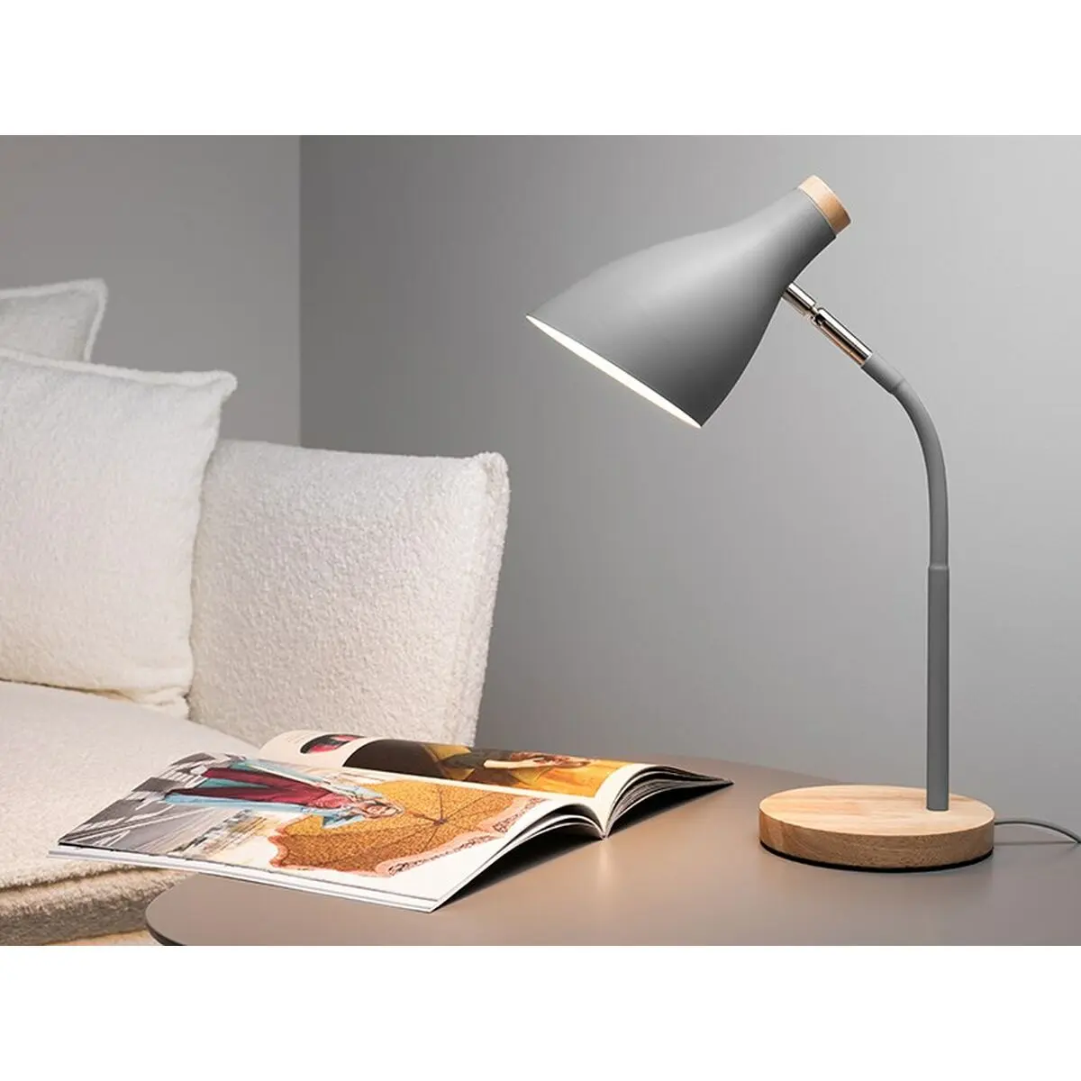 Lampada da scrivania Tracer Scandi Grigio Acciaio 40 W 15 X 40 X 17 CM