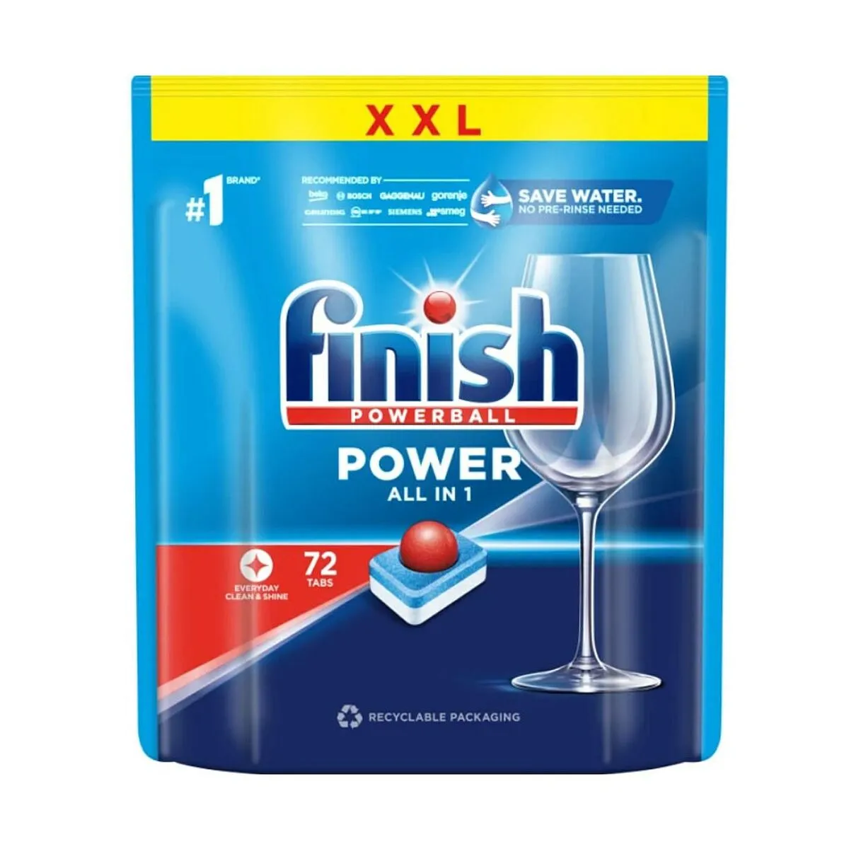 Pastiglie per lavastoviglie Finish Power All in 1  72 Unità