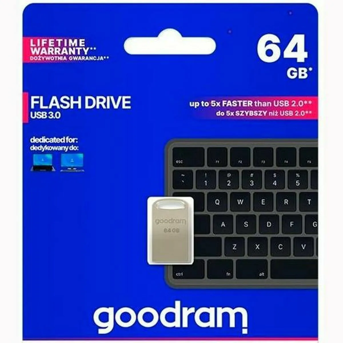 Memoria USB GoodRam UPO3 Grigio Argentato 64 GB