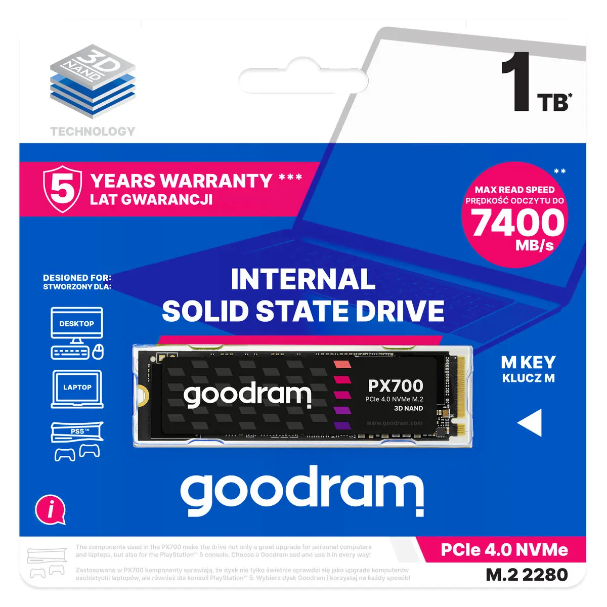 Hard Disk GoodRam PX700  SSD 1 TB SSD