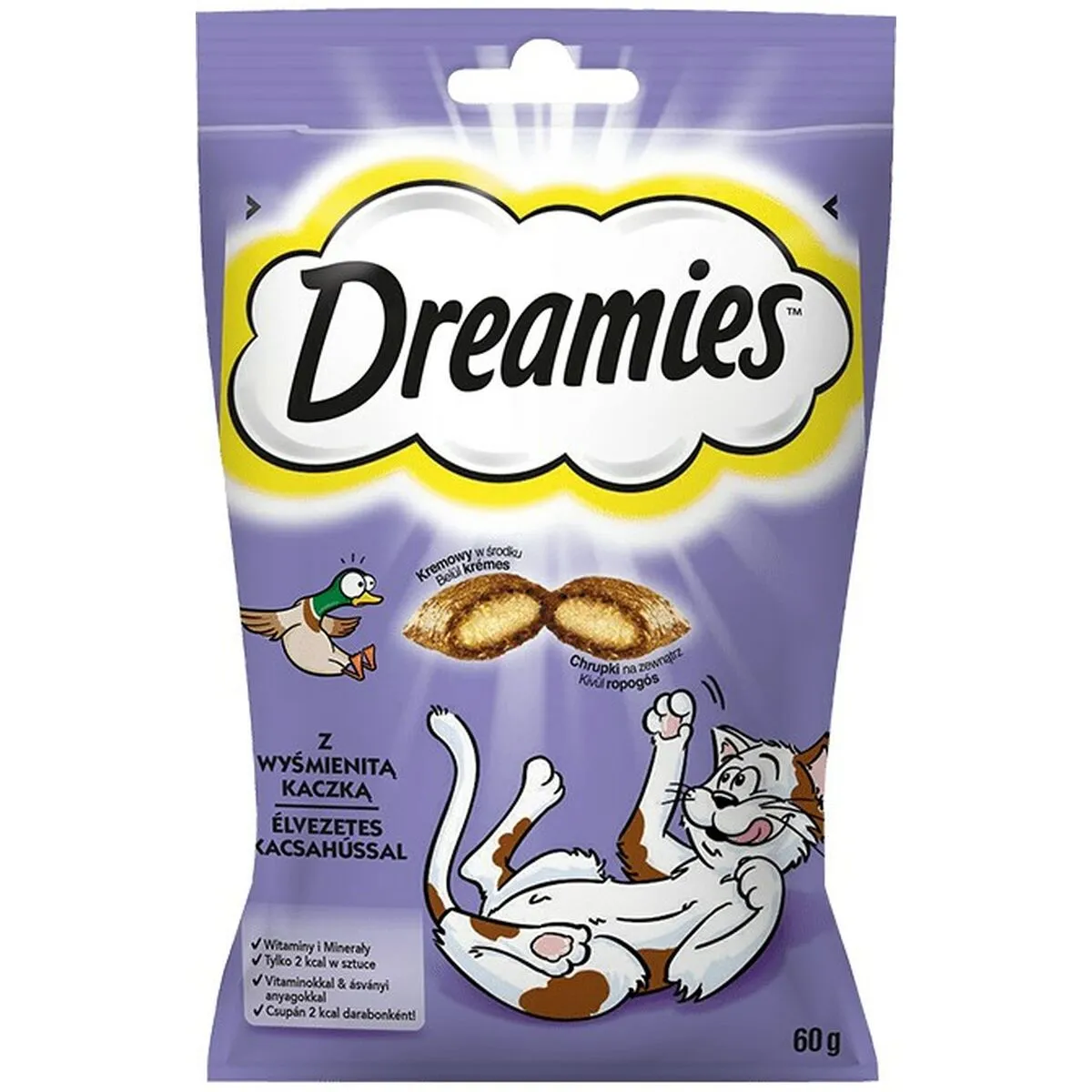 Spuntino per Cat Dreamies   Leccornie Anatra