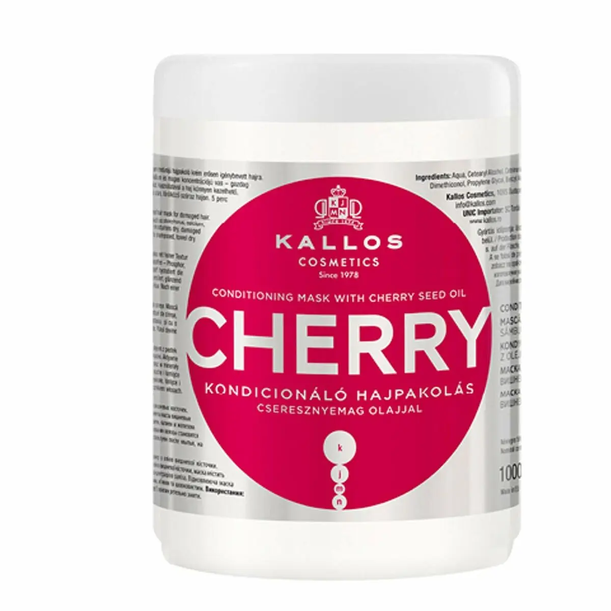 Maschera per Capelli Kallos Cosmetics Cherry 1 L