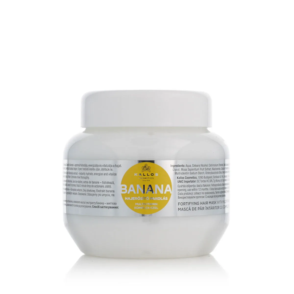 Maschera per Capelli Nutriente Kallos Cosmetics Banana 275 ml