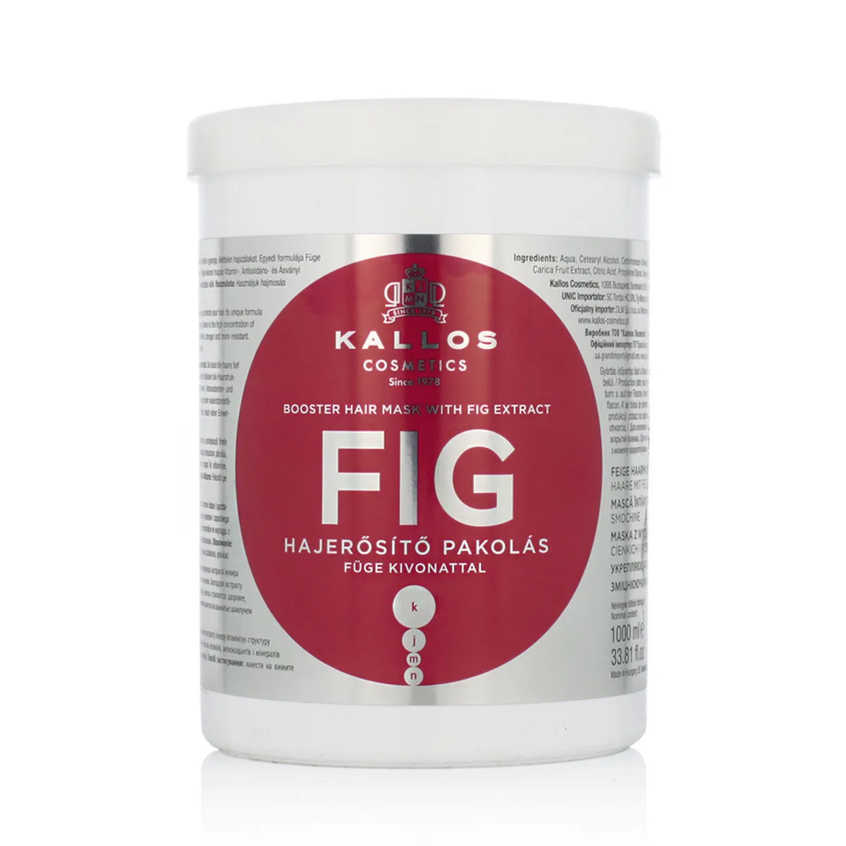 Maschera per Capelli Nutriente Kallos Cosmetics Fig 1 L