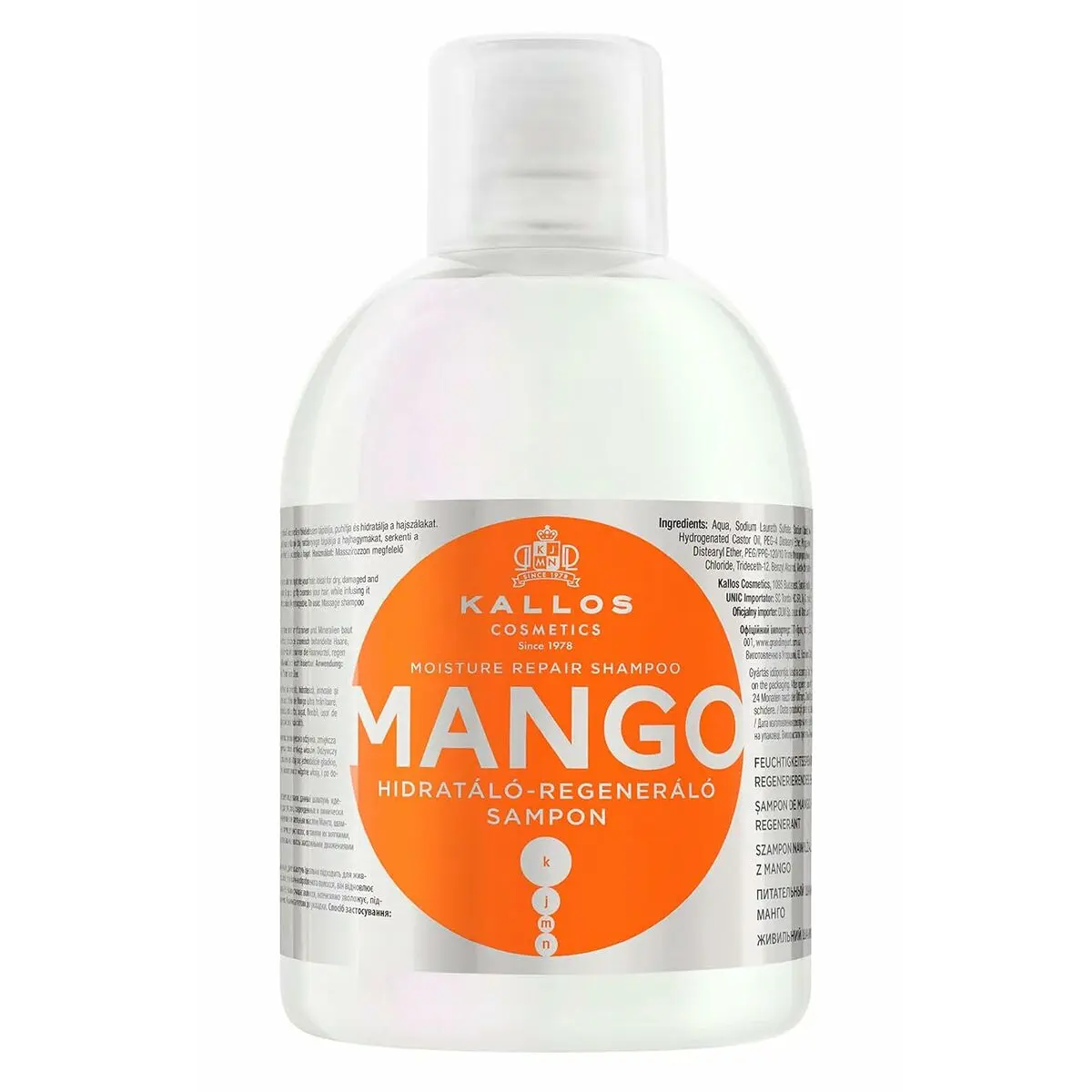 Shampoo Idratante Kallos Cosmetics Mango 1 L