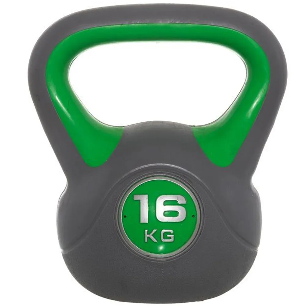 Kettlebell Esercizio Fisico Fitness Peso in Ghisa e Cemento 16 kg Manico Comodo (1)