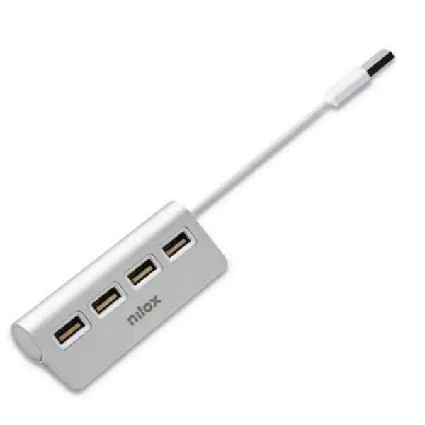 HUB 4 PORTE USB 2.0 ALLUMINIO