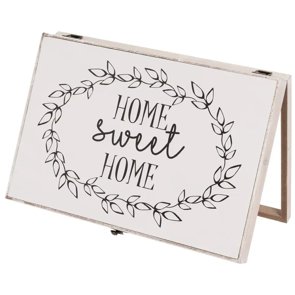 Copri Contatore Elettrico con Porta Battente Legno MDF Scritta Home Sweet Home (1)