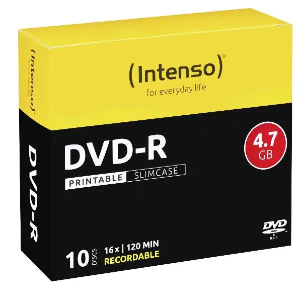 DVD-R 4.7GB 16X SLIM PRINTABLE 10PZ