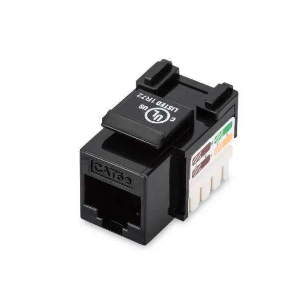 PRESA RJ45U CAT.5E 90 GRADI NERO