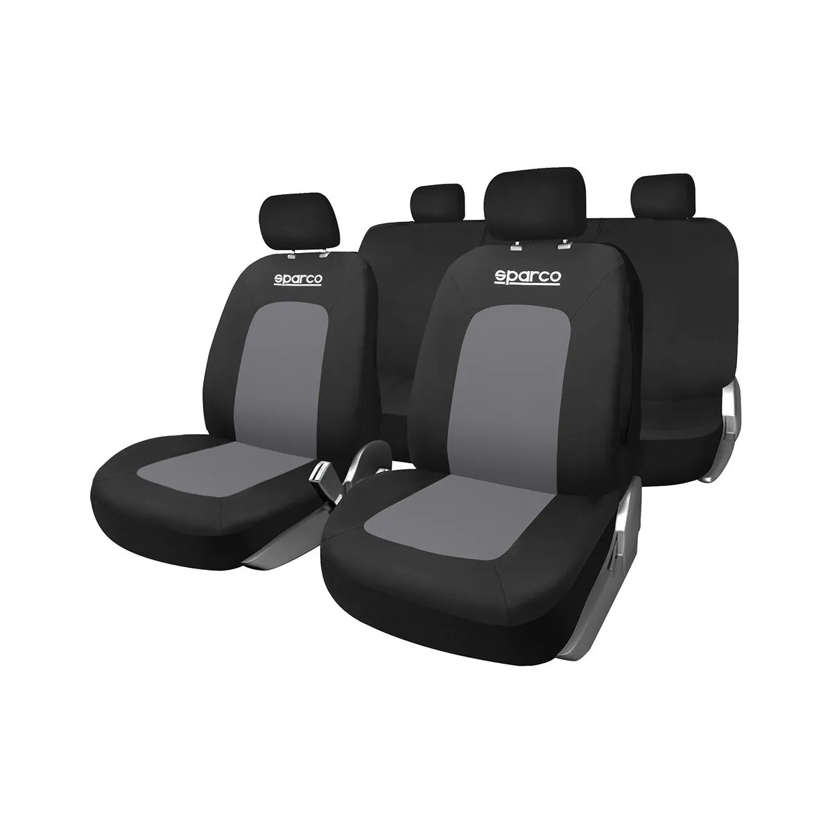 Set di Coprisedili Sparco Sport Nero/Grigio