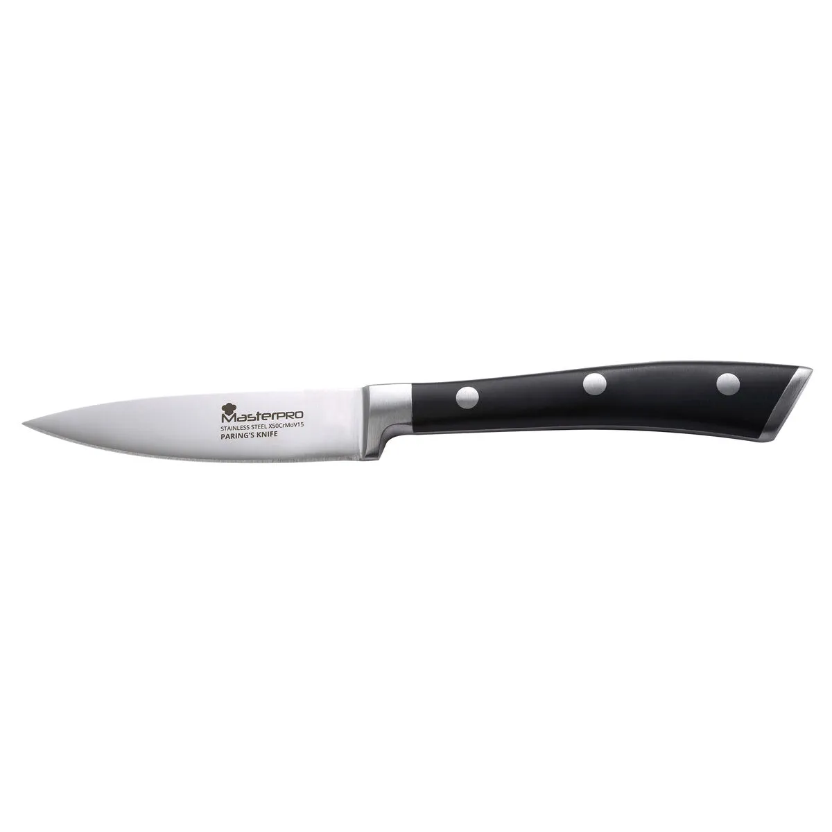 Coltello Spelucchino Masterpro FOODIES MP Nero Metallo Acciaio inossidabile 8,7 cm