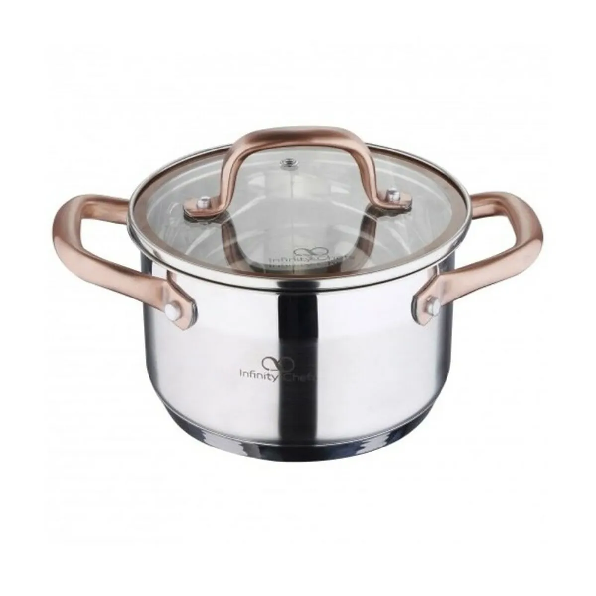 Pentola con Coperchio Infinity Chefs 1,8 L Acciaio inossidabile