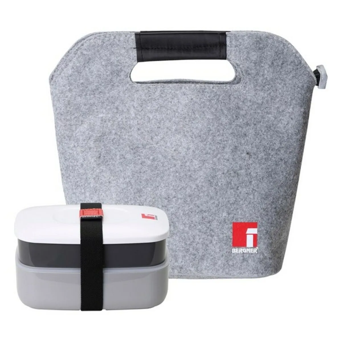 Borsa Set per il Pranzo Bergner BG-5759-BK Grigio (3 pcs)