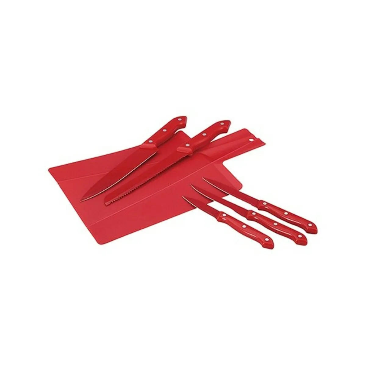 Set di Coltelli Renberg Milky Rosso Acciaio inossidabile (6 uds)