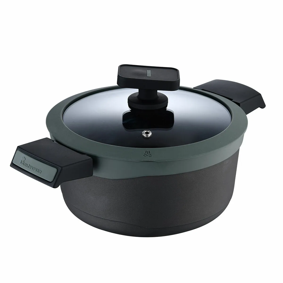 Casseruola con coperchio Masterpro GASTRO REECO MP Nero Alluminio 2,7 L