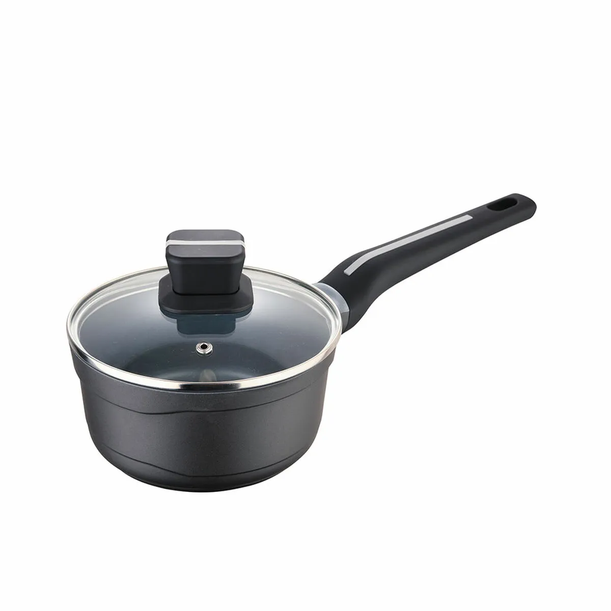 Casseruola con Coperchio San Ignacio Bistro SG6424 Alluminio Nero opaco (Ø 16 x 8 cm)