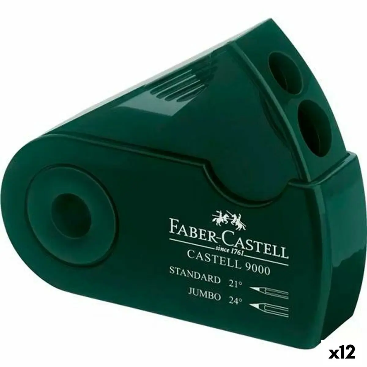 Temperamatite Faber-Castell 9000 Verde (12 Unità)