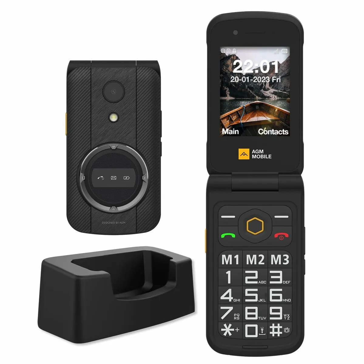 Telefono Cellulare M8 Flip Nero 2,4" 128 MB