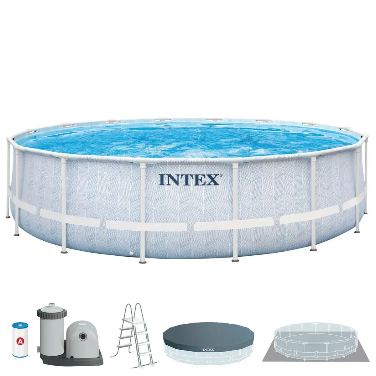 Piscina Smontabile Intex Chevron Prism Rotonda 427 x 107 cm