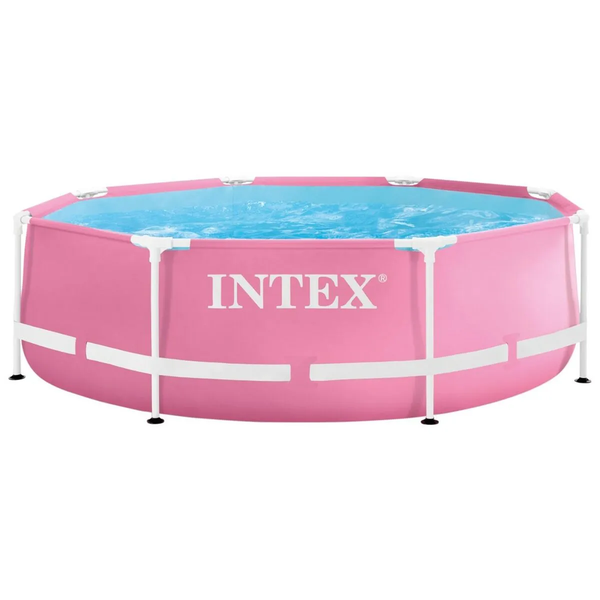 Piscina Smontabile Intex Metal Frame 28290NP Rosa 244 x 74 x 244 cm