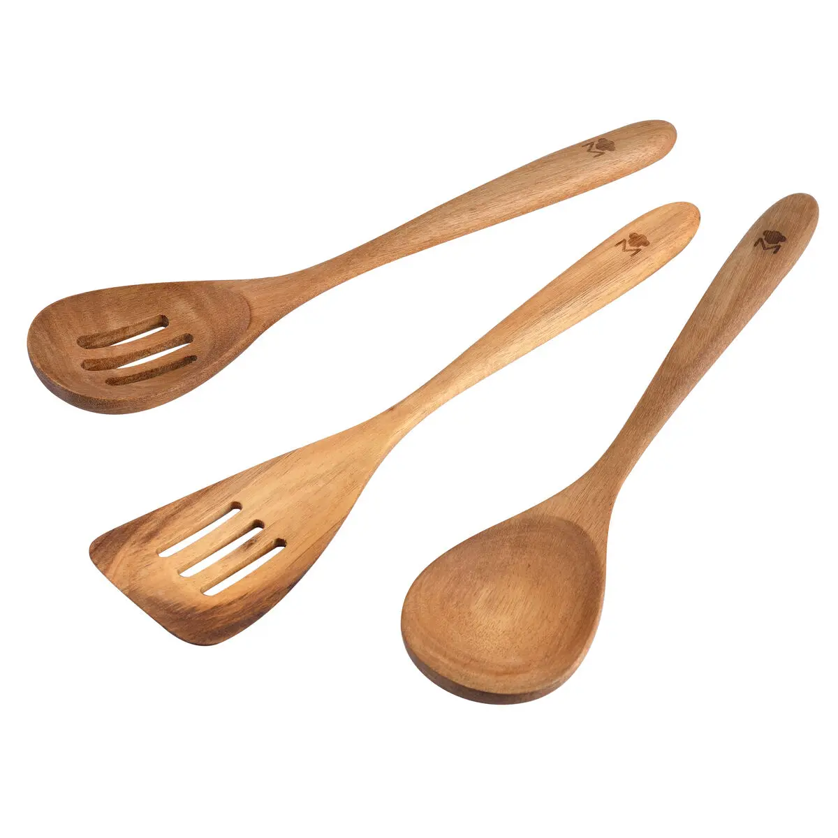 Set di Utensili da Cucina Masterpro Legno di acacia Marrone 3 Pezzi