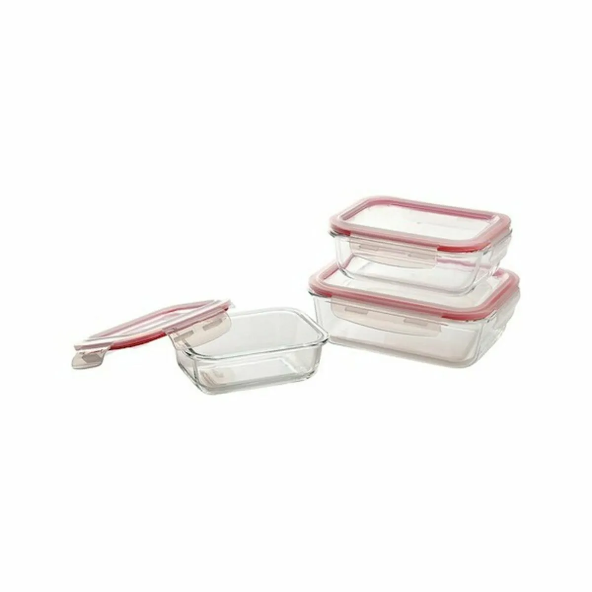 Set di scatole porta pranzo Bergner Rosso (3 pcs)