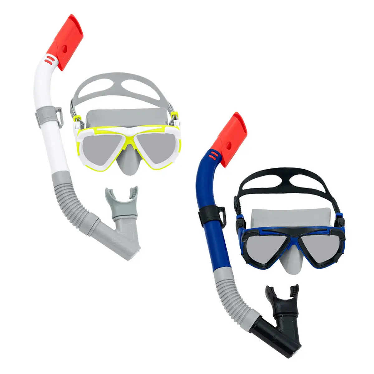 Occhialini da Snorkeling e Boccaglio per Bambini Bestway Bianco Blu scuro Adulto Multicolore