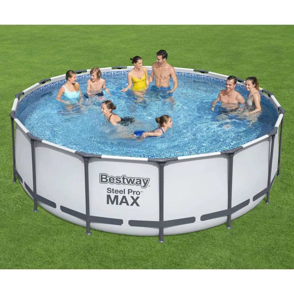 Bestway Set Piscina Fuori Terra Steel Pro MAX Rotonda 457x122 cm