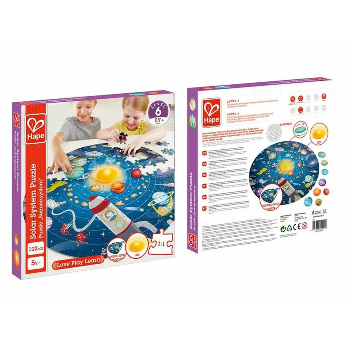 Puzzle Hape Solar System 102 Pezzi