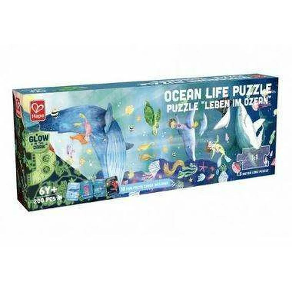 Puzzle Hape 150 x 30 cm 200 Pezzi Marino