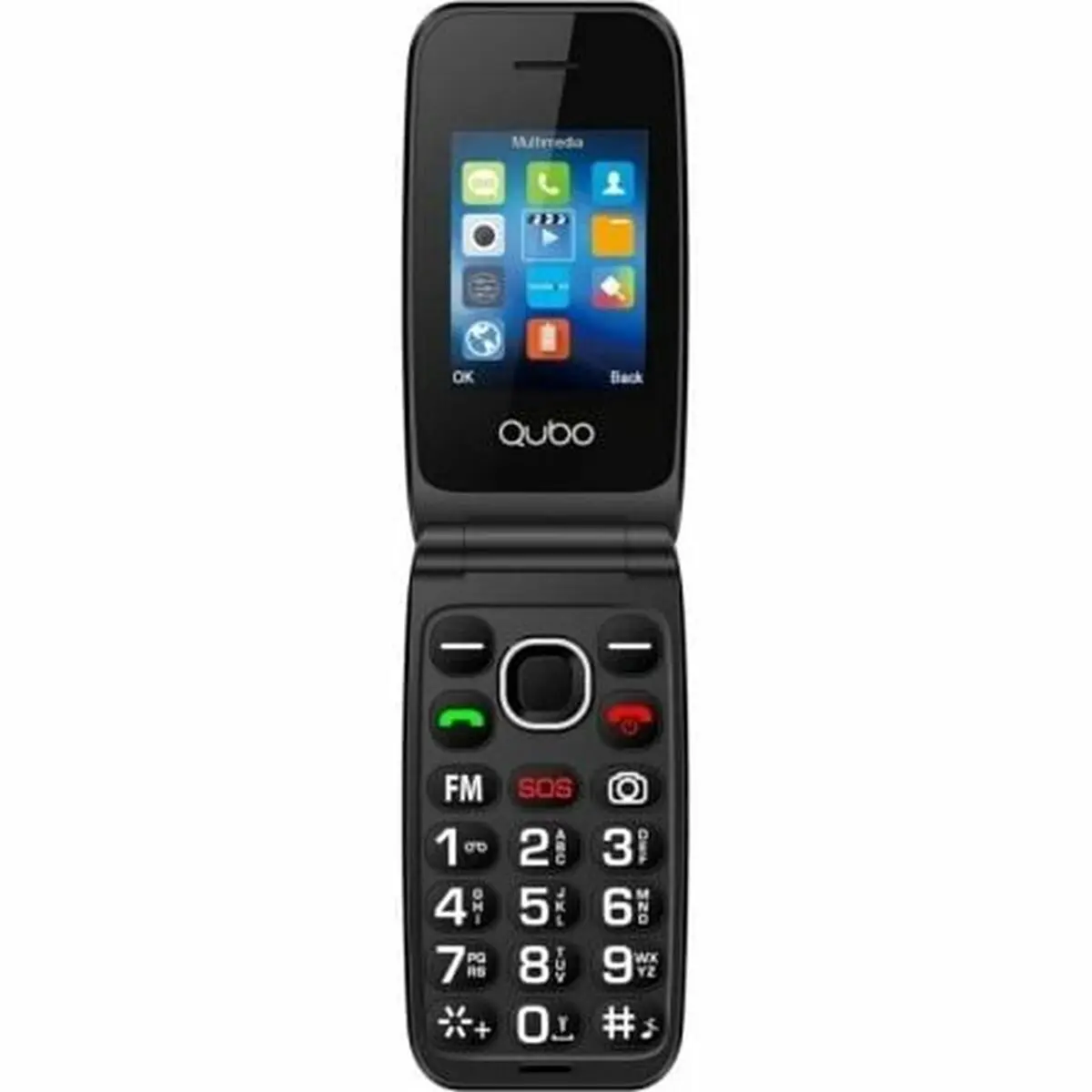 Cellulare per anziani Qubo NEONW BK SOS 2,4"