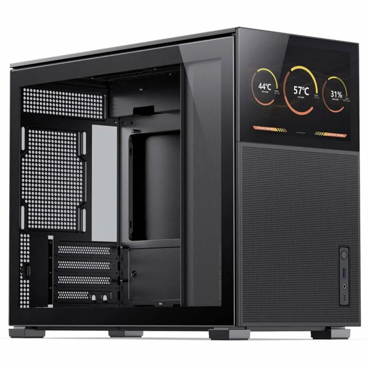 Case computer desktop ATX Jonsbo D31 MESH BLACK SC Nero Display LCD